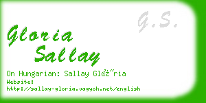 gloria sallay business card